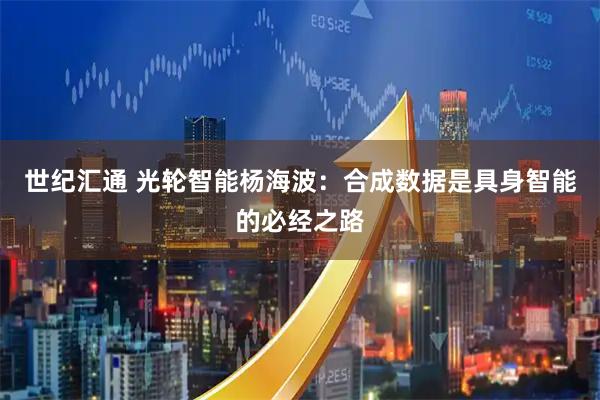 世纪汇通 光轮智能杨海波:合成数据是具身智能的必经之路