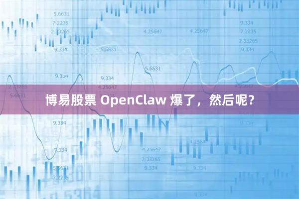 博易股票 OpenClaw 爆了，然后呢？