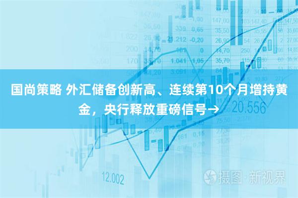 国尚策略 外汇储备创新高、连续第10个月增持黄金，央行释放重磅信号→